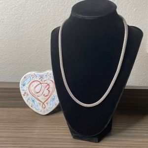 Brighton Silver-Tone Braided Chain Necklace